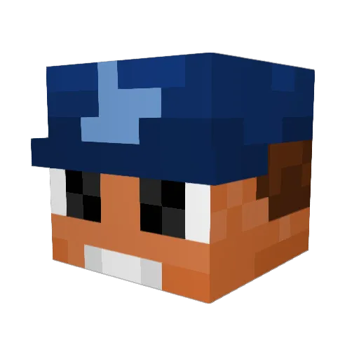 DoubleD559 Minecraft avatar head, 3D render