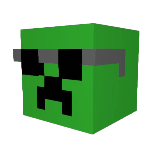 DoubleDice00 Minecraft avatar head, 3D render