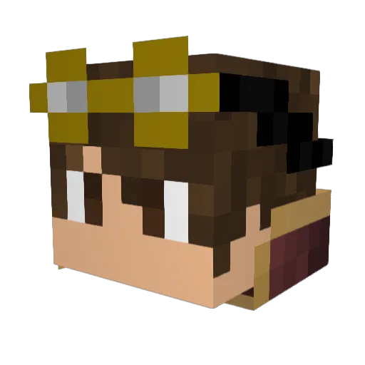 DoubleDoorzz Minecraft avatar head, 3D render