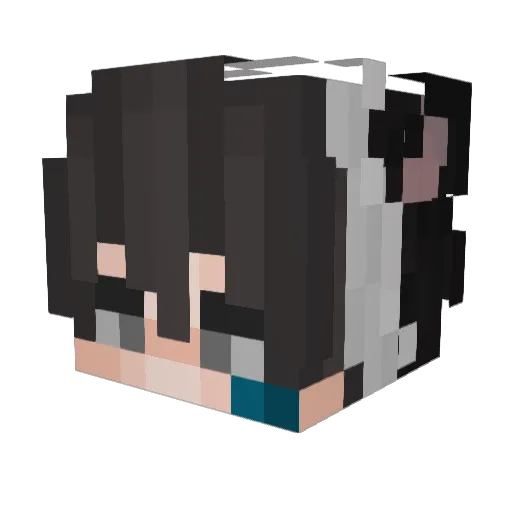 DoubleGGunner Minecraft avatar head, 3D render