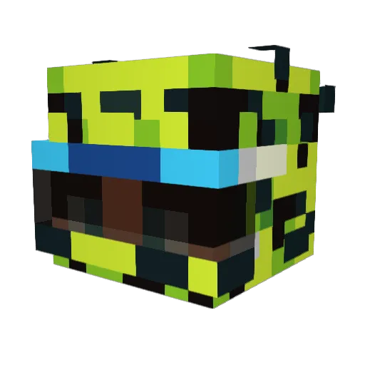 DoubleGW_VR Minecraft avatar head, 3D render