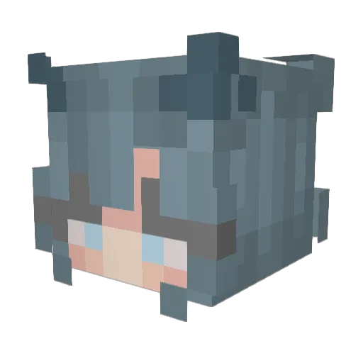 DoubleHaploid Minecraft avatar head, 3D render