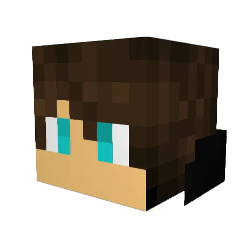 DoubleJace Minecraft avatar head, 3D render