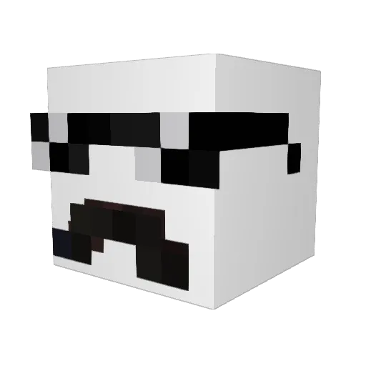 DoubleKickJoshua Minecraft avatar head, 3D render