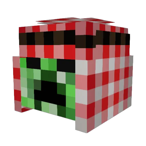 DoubleMonstre13 Minecraft avatar head, 3D render