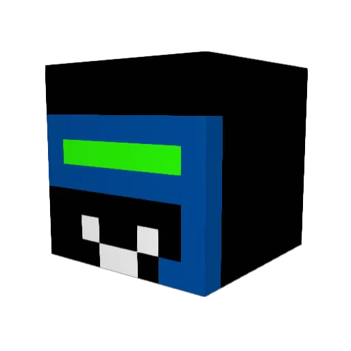 DoubleNathan Minecraft avatar head, 3D render