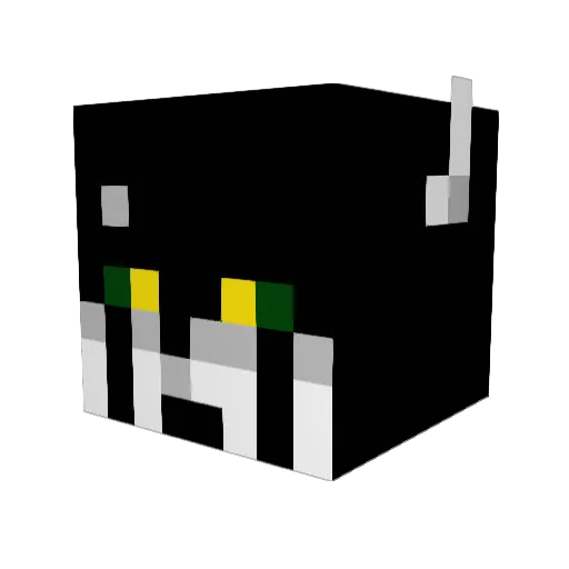 DoubleNouvaSenju Minecraft avatar head, 3D render
