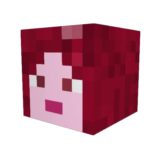 DoubleTapCharli Minecraft avatar head, 3D render