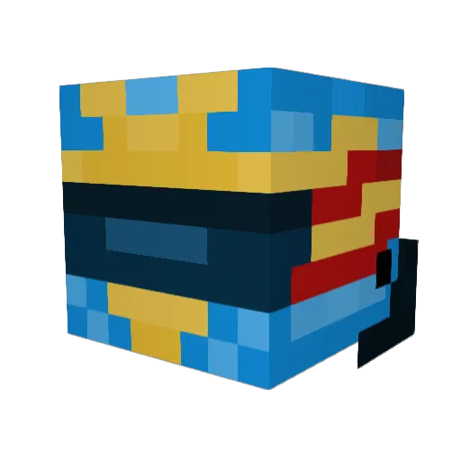 DoubleUjay Minecraft avatar head, 3D render