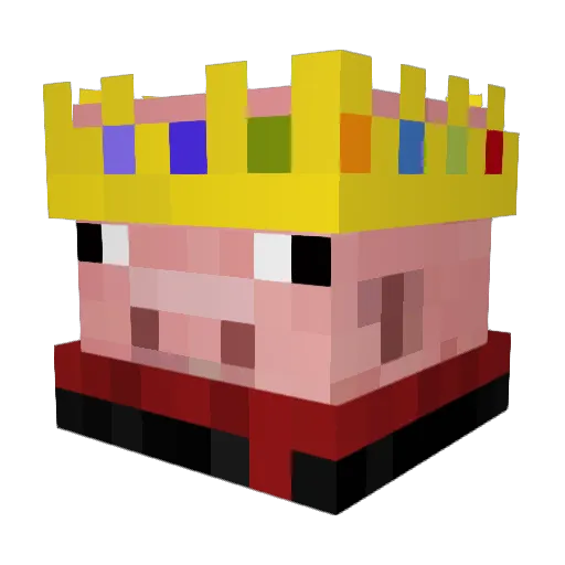 DoubleYuu Minecraft avatar head, 3D render
