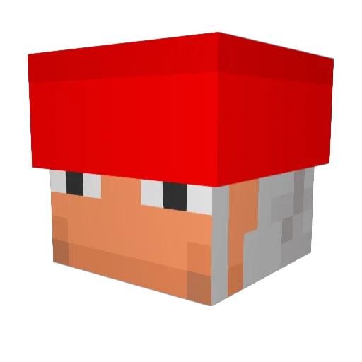 DoubleZero69 Minecraft avatar head, 3D render