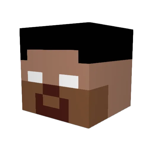 Double_Gamer Minecraft avatar head, 3D render