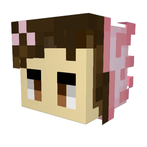 Double_Koi Minecraft avatar head, 3D render