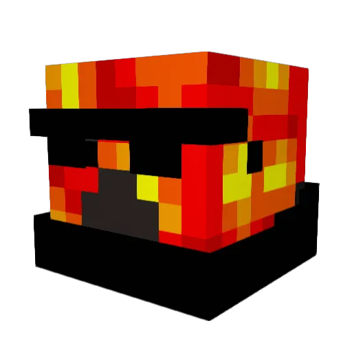 Double_L Minecraft avatar head, 3D render