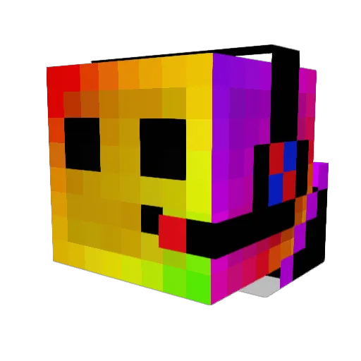Double_Top Minecraft avatar head, 3D render