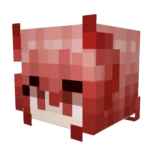 Double_VIII1013 Minecraft avatar head, 3D render