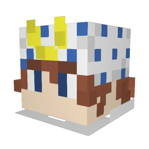 Doubleface06 Minecraft avatar head, 3D render