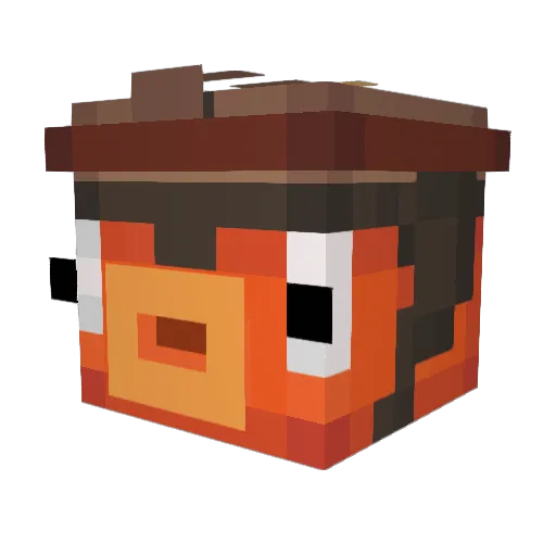 Doublejuice Minecraft avatar head, 3D render
