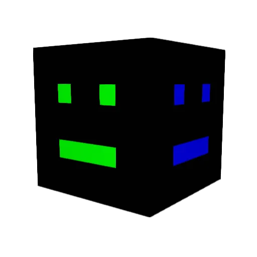 Doublepuppet Minecraft avatar head, 3D render