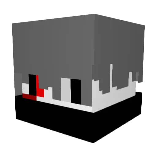 Doublix60 Minecraft avatar head, 3D render