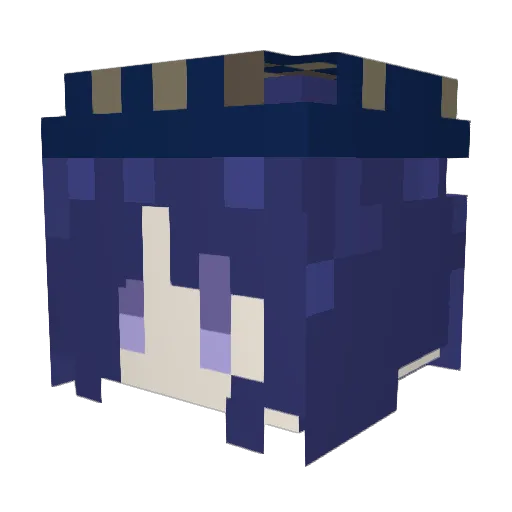Doublzeta Minecraft avatar head, 3D render