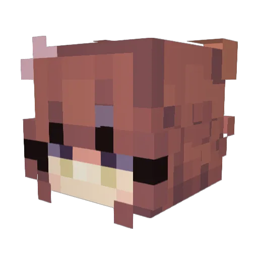 DoubtMePls Minecraft avatar head, 3D render