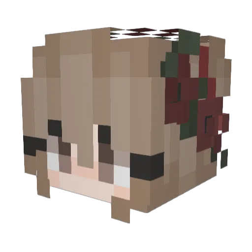 Doudou2201 Minecraft avatar head, 3D render