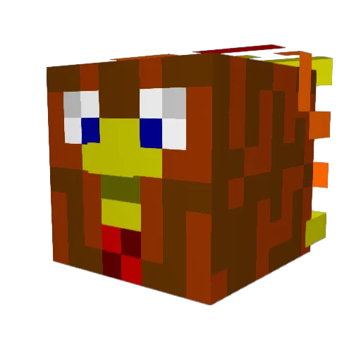 Doudtless Minecraft avatar head, 3D render
