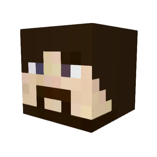DouffyLeBuch Minecraft avatar head, 3D render