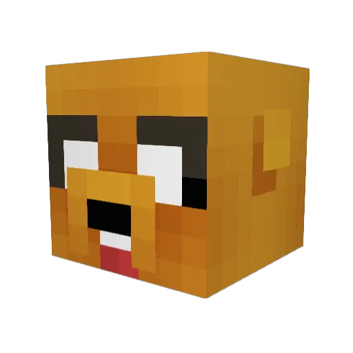 DougMcCoquner Minecraft avatar head, 3D render
