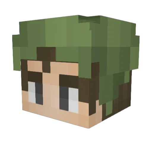 DougTheBear Minecraft avatar head, 3D render