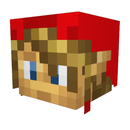 Dougalor Minecraft avatar head, 3D render