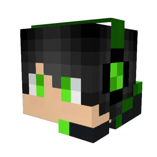 DougedOnByJJ Minecraft avatar head, 3D render