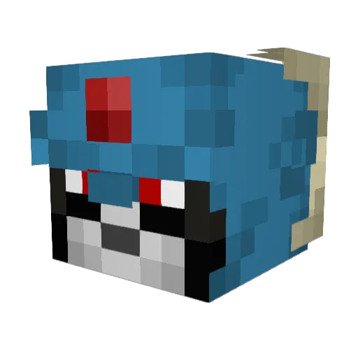 Dougfr Minecraft avatar head, 3D render