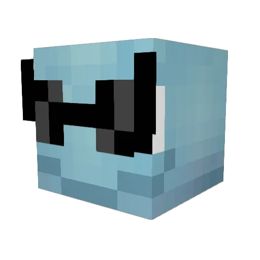 Dough Minecraft avatar head, 3D render