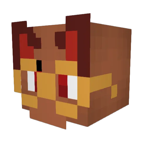 DoughBop Minecraft avatar head, 3D render
