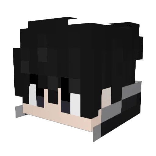 DoughBoyGray Minecraft avatar head, 3D render