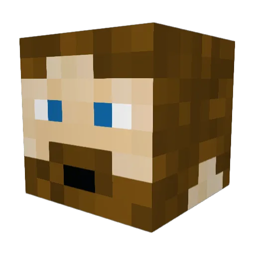 DoughBoyNickk Minecraft avatar head, 3D render