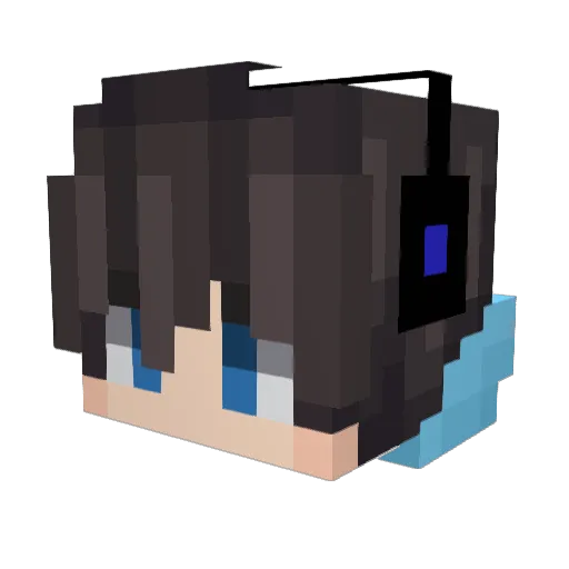 DoughSp Minecraft avatar head, 3D render