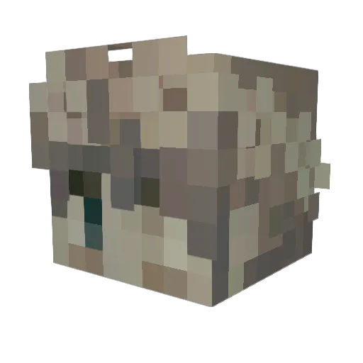 DoughStacker Minecraft avatar head, 3D render