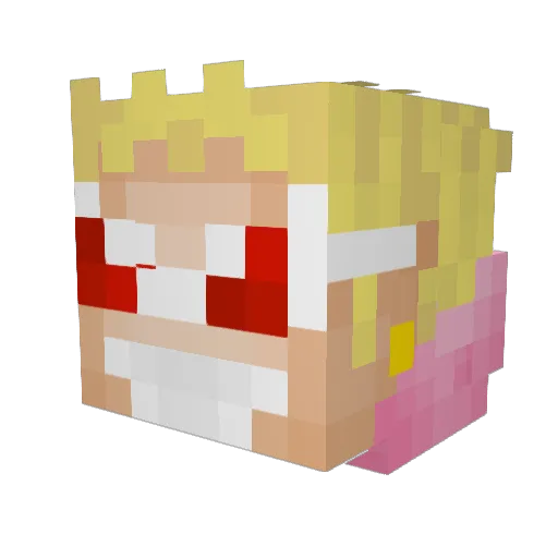 Doughflamingo Minecraft avatar head, 3D render