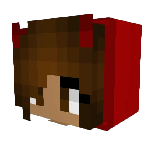 DoughnutZia Minecraft avatar head, 3D render