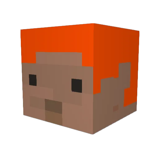 Doughnutty1 Minecraft avatar head, 3D render