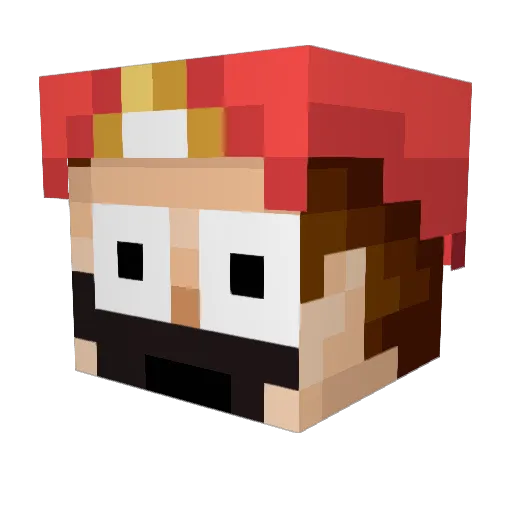 DougieAttack Minecraft avatar head, 3D render