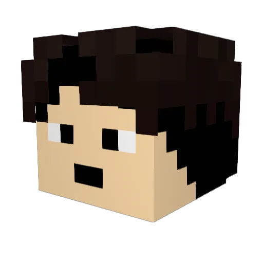 Douglas3460 Minecraft avatar head, 3D render