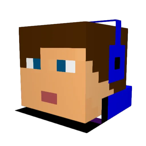 DouglasPaul11 Minecraft avatar head, 3D render