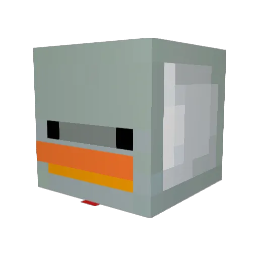 Douglas__02 Minecraft avatar head, 3D render
