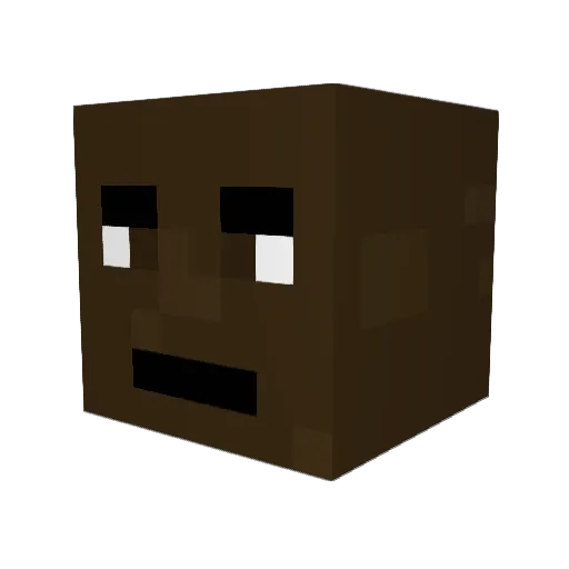Dougler Minecraft avatar head, 3D render