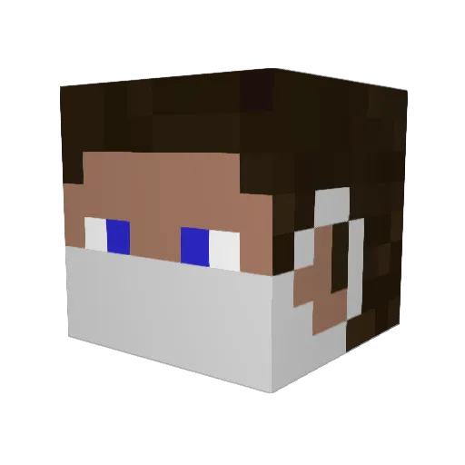 Dougy7813 Minecraft avatar head, 3D render