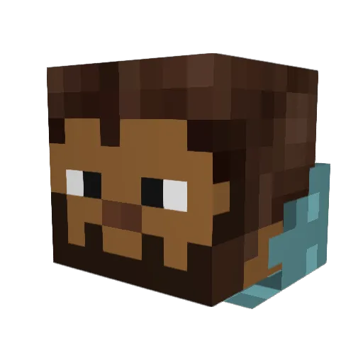 Dougz7 Minecraft avatar head, 3D render
